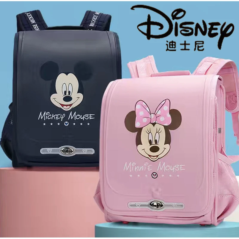 

Школьный ранец для начальной школы Disney с Микки и Минни, Детский рюкзак для 1-3-5 классов, японский Рюкзак-раскладушка для мальчиков и девочек