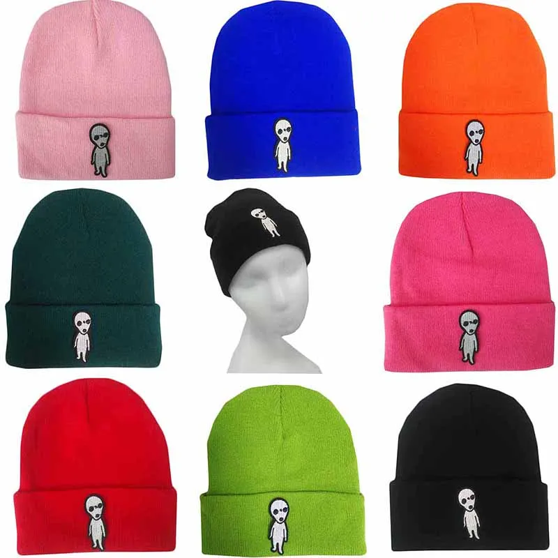 New Spring Knitted Hats Alien Hat Gift Caps Outdoor 2022 Men's and Women's Party Skull |