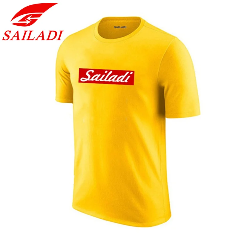 

Sailadi New Men Women Running Short Sleeve Outdoor Breathable Jersey Fashion Sportwear Round Neck Training Sports T-Shirts S3203