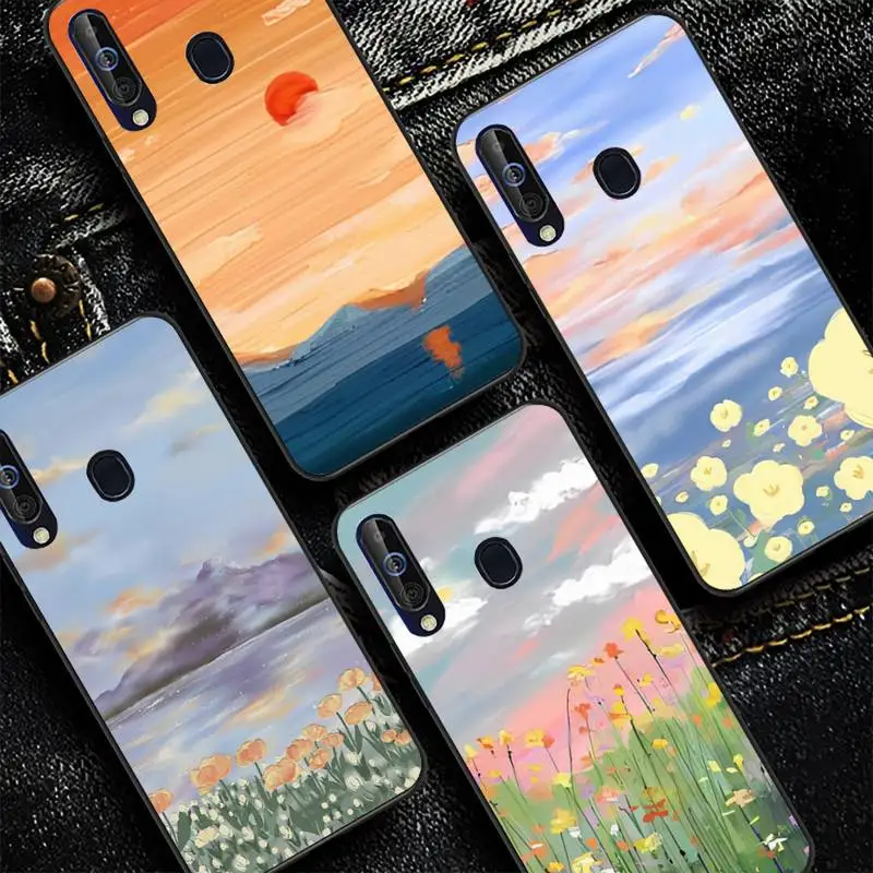 

Sunset Scenery Phone Case for Samsung A51 01 50 71 21S 70 31 40 30 10 20 S E 11 91 A7 A8 2018