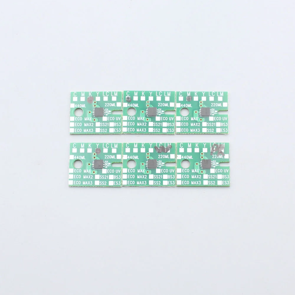 6 шт./лот для Mimaki LH-100 SPC-0597 одноразовый чип UJF3042 УФ-чип BK C M Y WH PR 600 мл