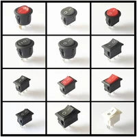 spst kcd1 2pin 3pin onoff roundsquare rocker switch dc ac 6a250v car dash dashboard plastic switch dropshipping