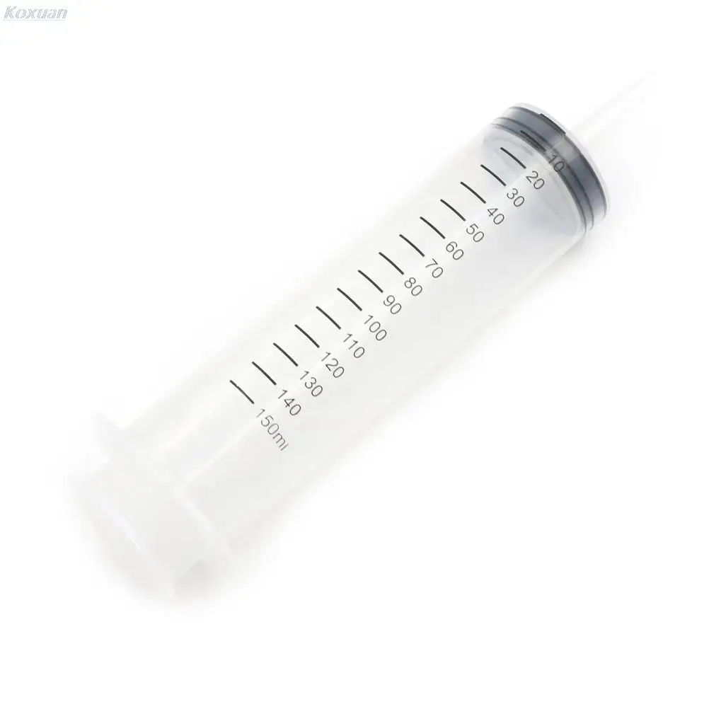

150ml Plastic Reusable Big Large Hydroponics Nutrient Sterile Health Measuring Syringe Tool