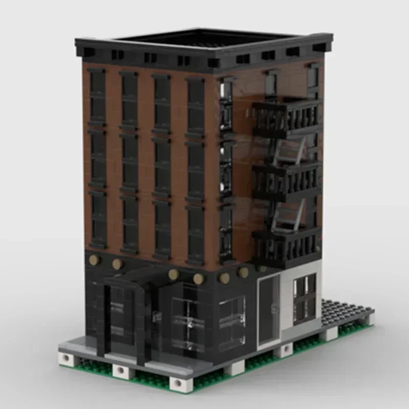 Moc Building Bricks Модель городского вида на улицу Нью-Йорк Квартира Технология