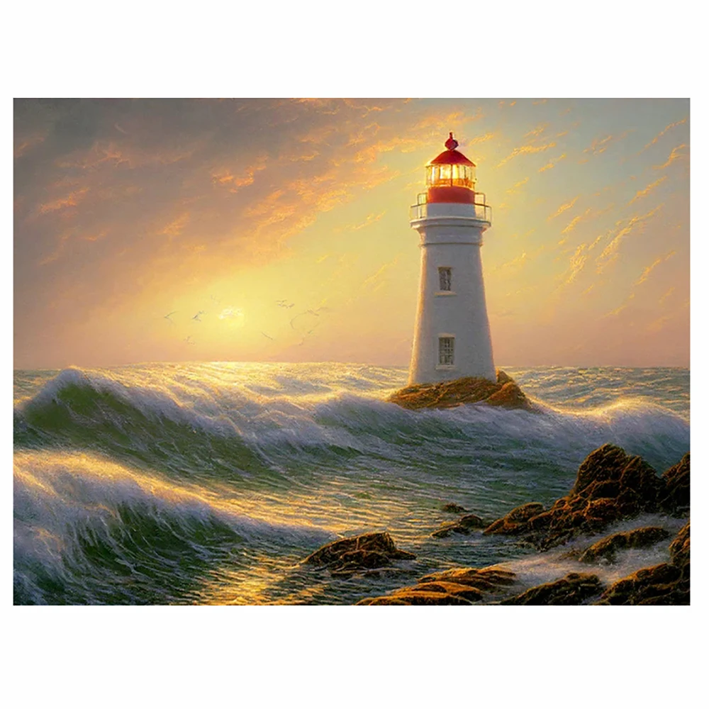 Алмазная живопись LZAIQIZG с полным заполнением, живописная мозаика с морским дамином, вышивка крестиком, украшение ручной работы для дома