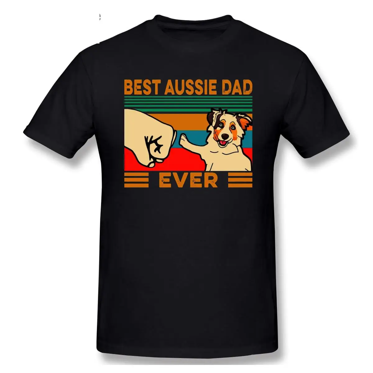 

Best Australian Shepherd Dad Ever Men Tshirt Plus Size Cotton Custom Short Sleeve Mens T Shirts