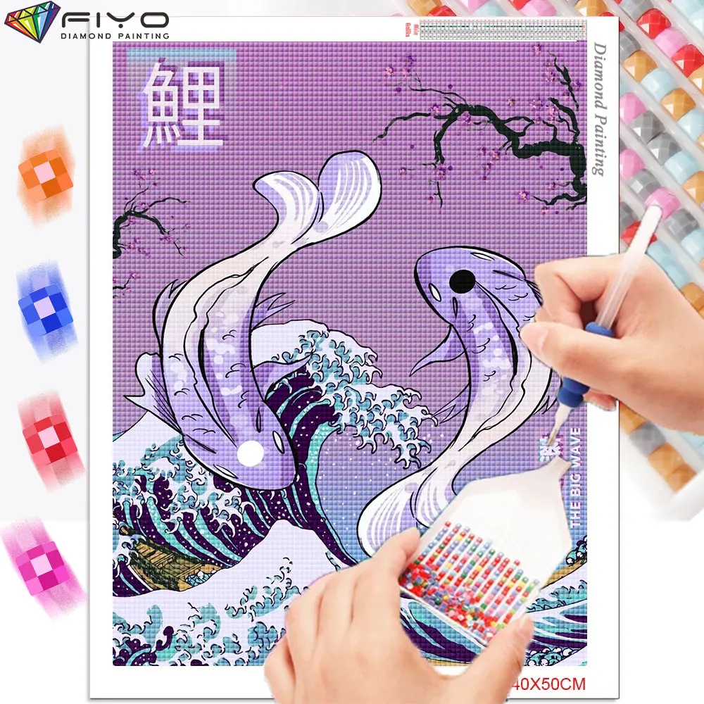 5D алмазная живопись сделай сам Инь Янь рыба мозаика рукоделие полная Алмазная