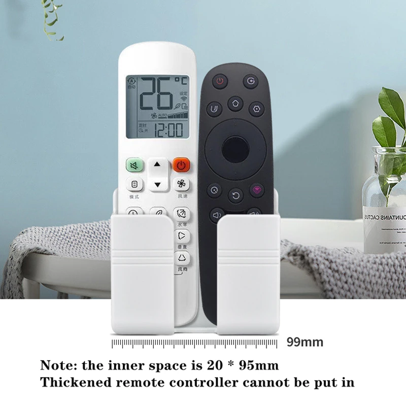 Wall Mounted Organizer Air Conditioner TV Remote Control Storage Box Mobile Phone Plug Holder Multifunction USB Charging Stand