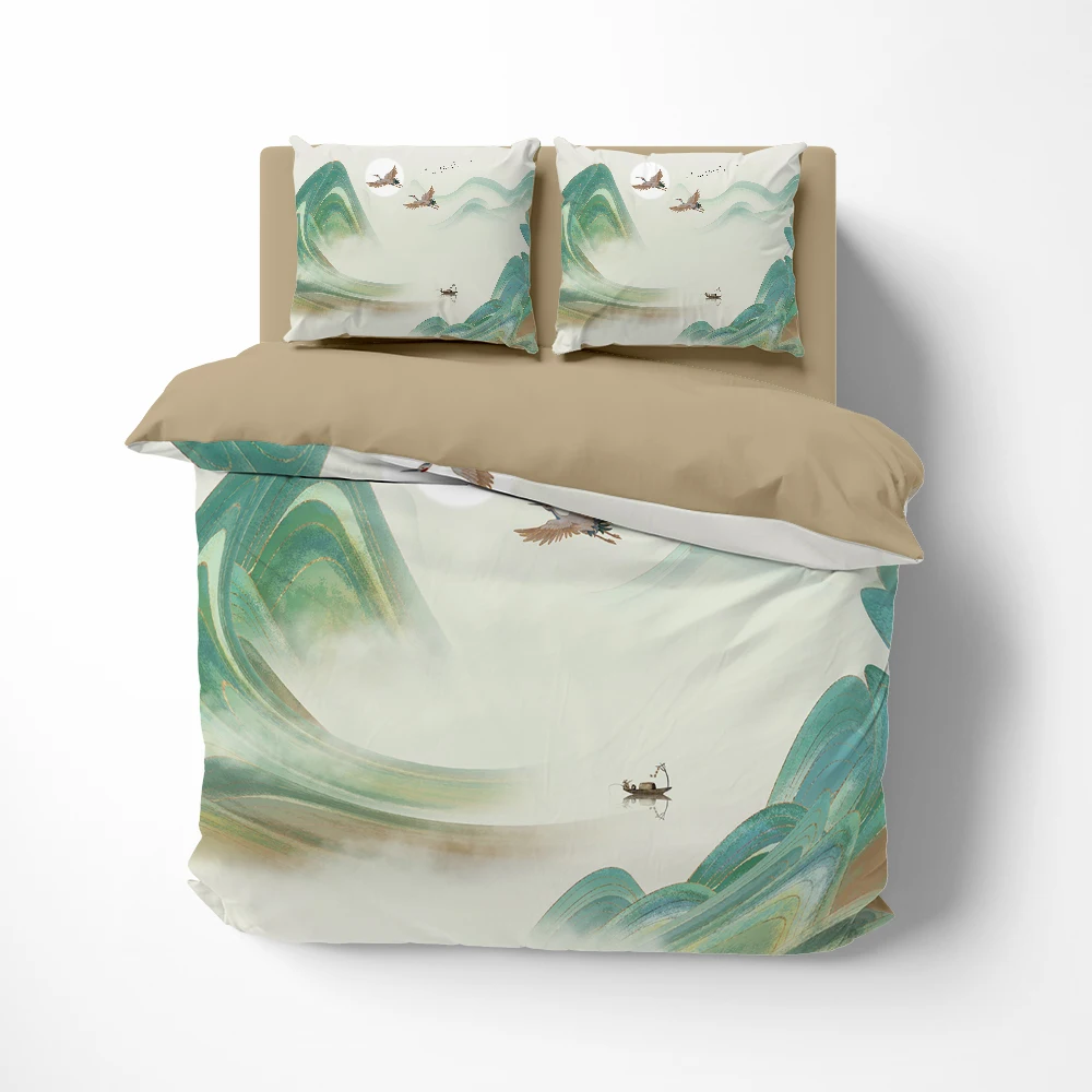 

Комплект постельного белья с пододеяльником и 2 спальнями