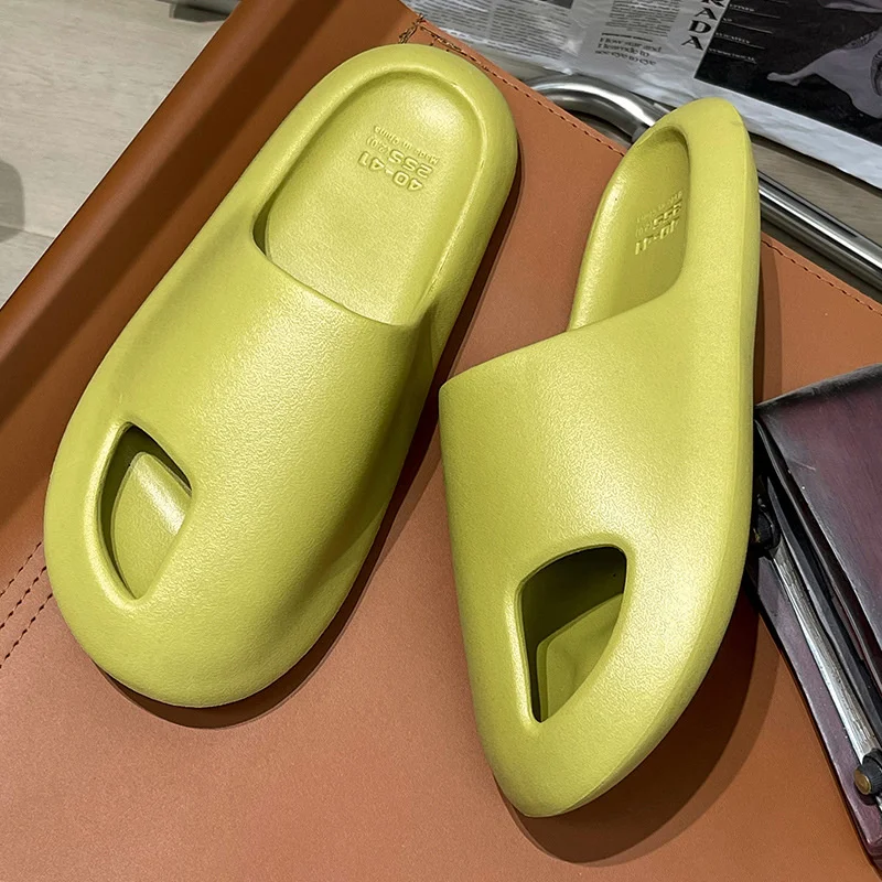 

Thick Soles Couple's Sandals Women Eva Slip Household Anti-skid Beach Sandals Slides Massage Slippers Home Bathroom Flip Flops