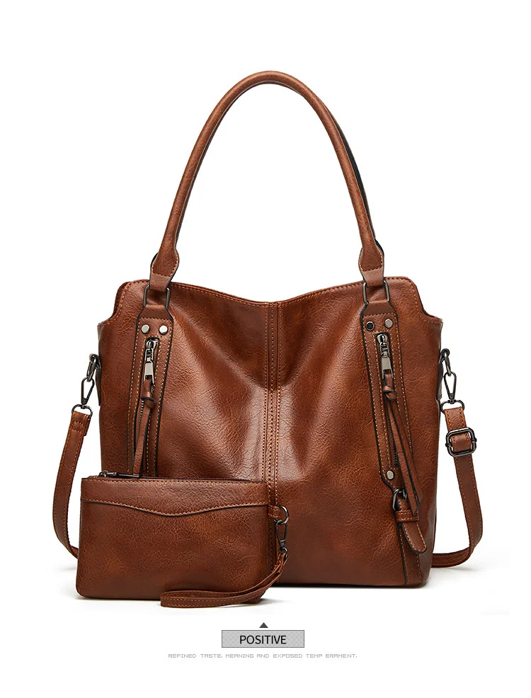 

Women's 2023 Ins Trend Leather Bag Simple and Fashionable Shoulder European American Crossbody