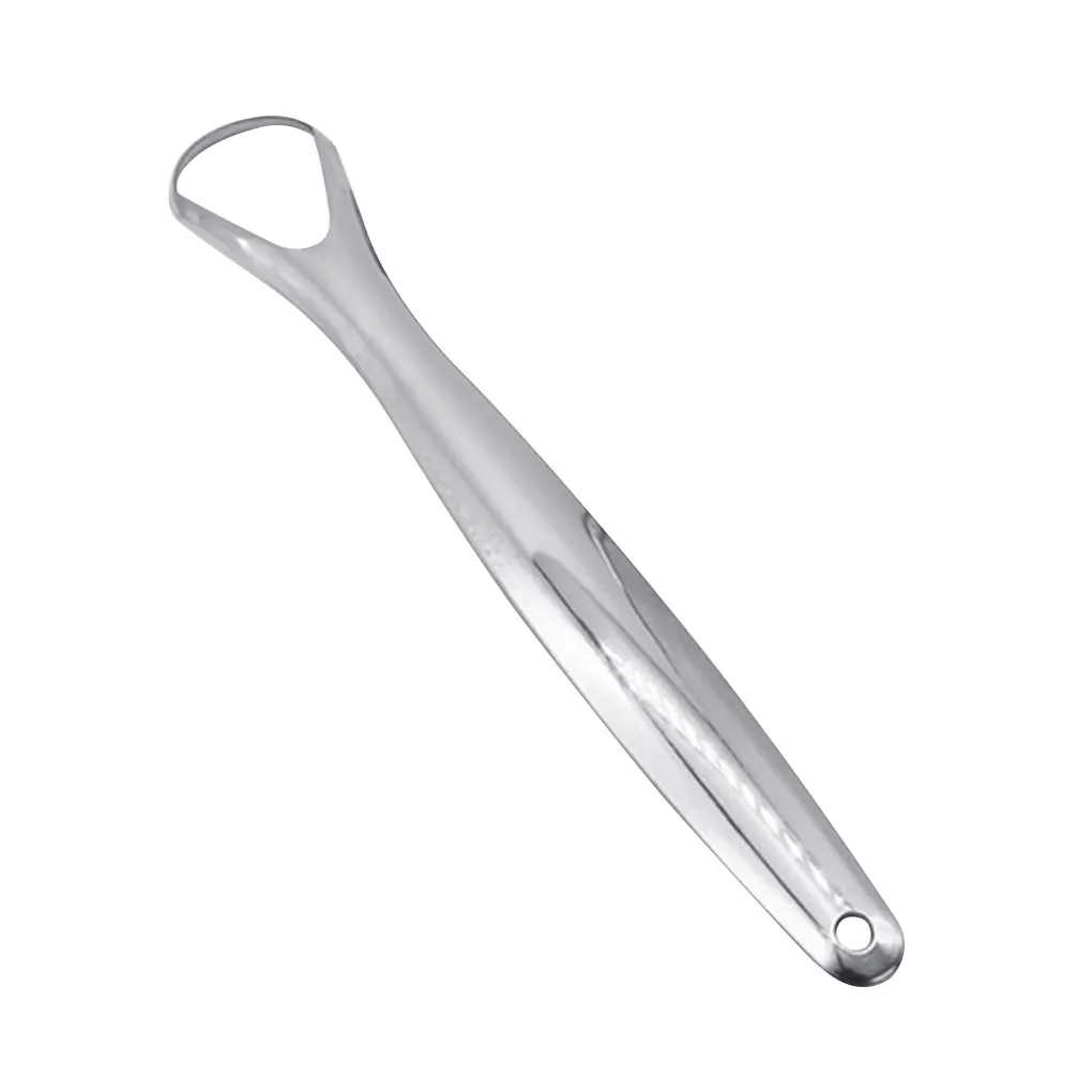 

Скребок для языка из нержавеющей стали, инструмент для свежего дыхания с покрытием TongueToothbrush, инструменты для гигиены полости рта, Прямая по...