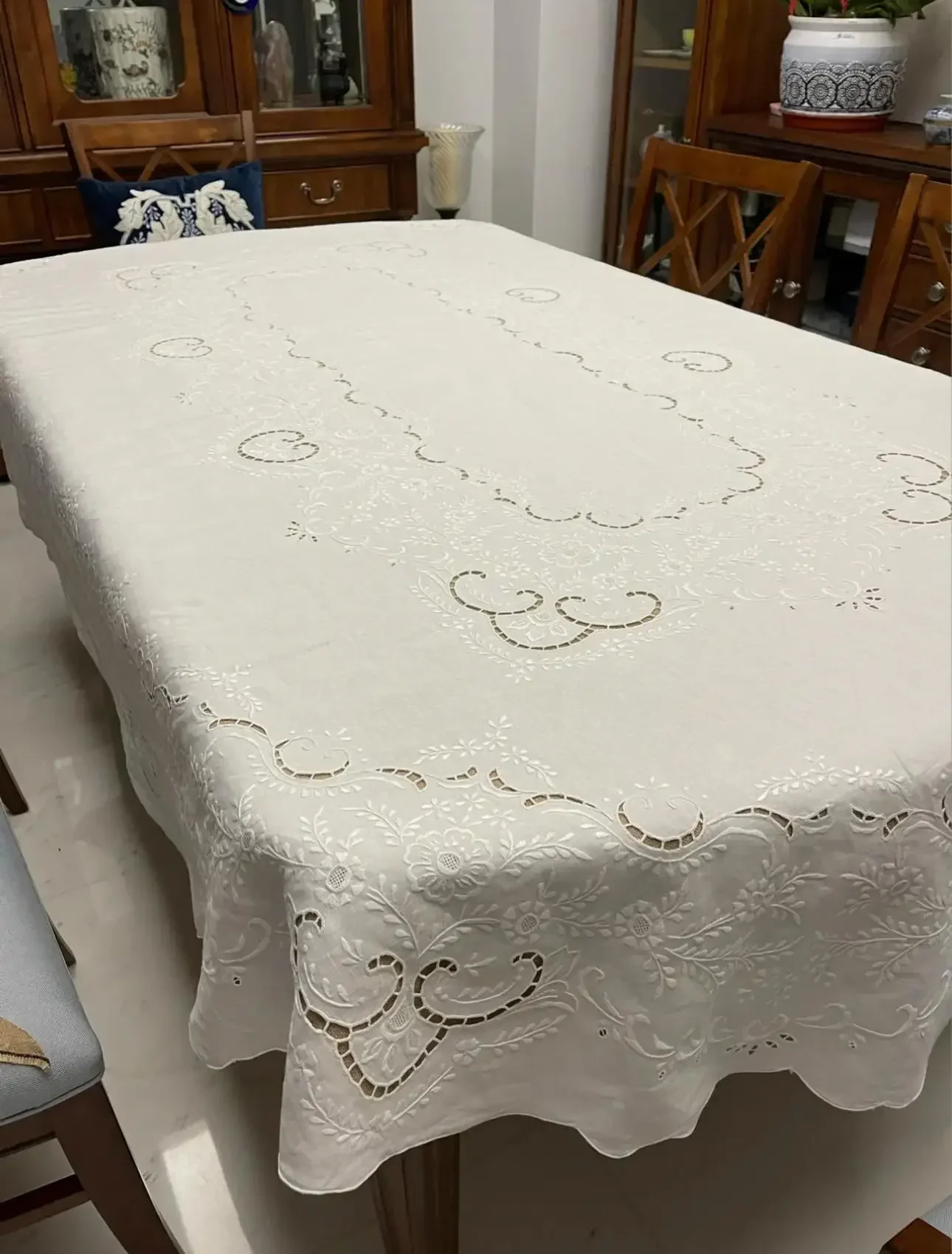 Custom Verguld Marokkaanse Mozaïektegels Tafelkleed Rechthoekig Waterdicht Deksel Voor Eetkamer 4ft