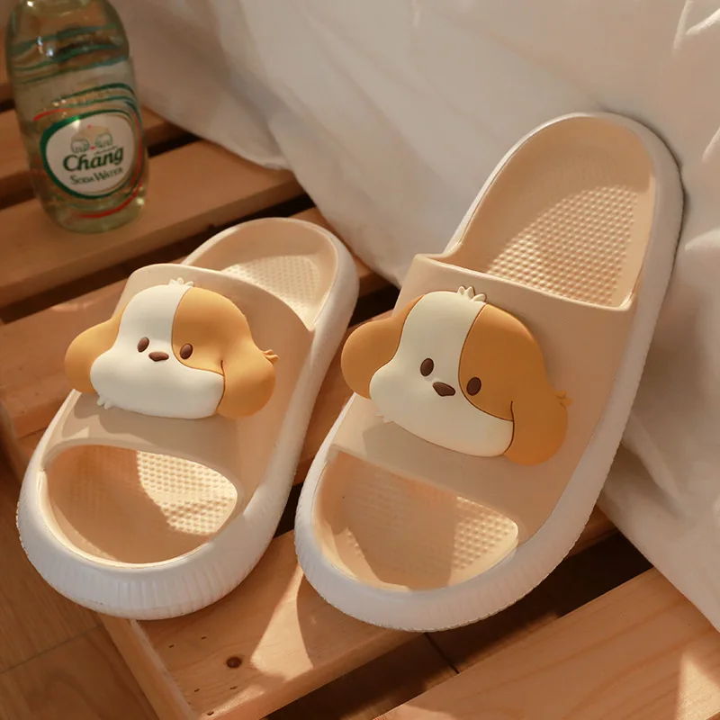 Cartoon Slippers Women Indoor Household Couple Men and Women Summer Stay At Home Cute Anti Slip Thick Soled Bathroom Slippers