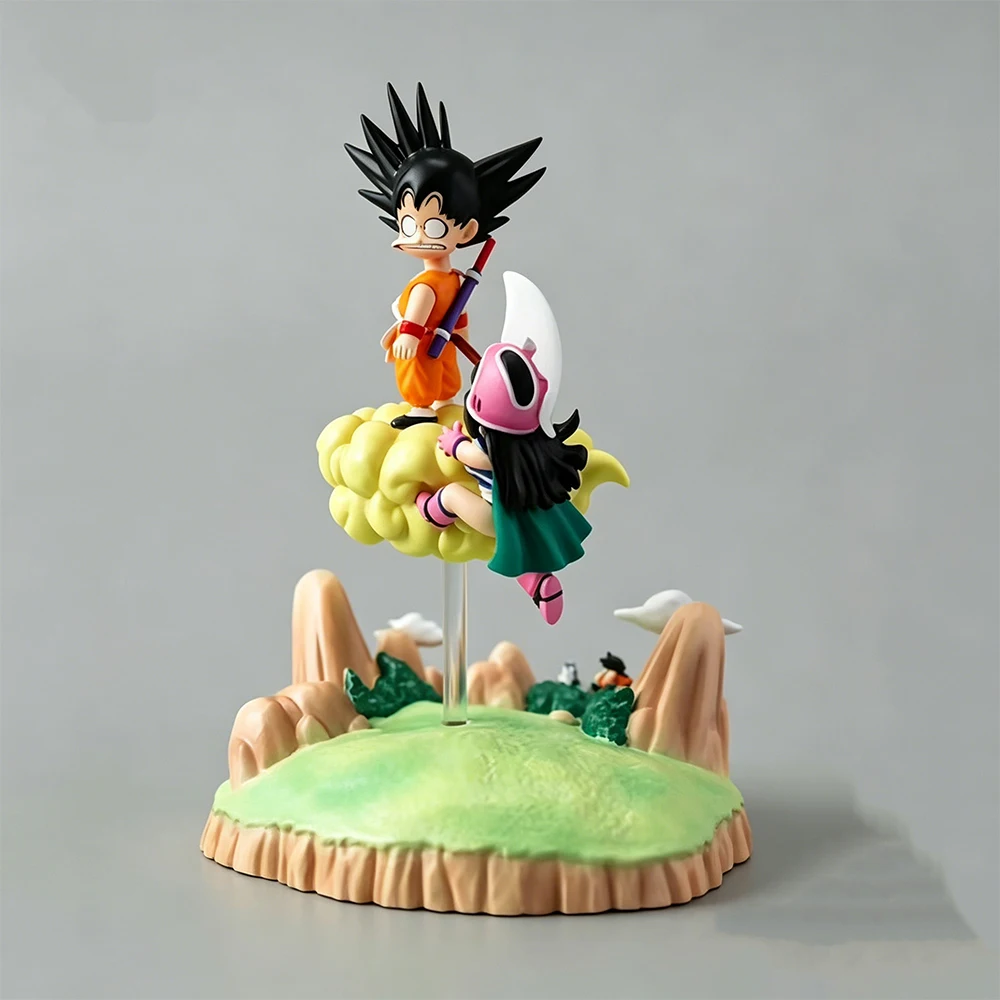 Фото Фигурка Сон Гоку и Чи-Чи 15 см, аниме-персонажи Dragon Ball, модель для гольфа, игрушка, подарок, коллекционный предмет, украшение, сувенир, ПВХ №3