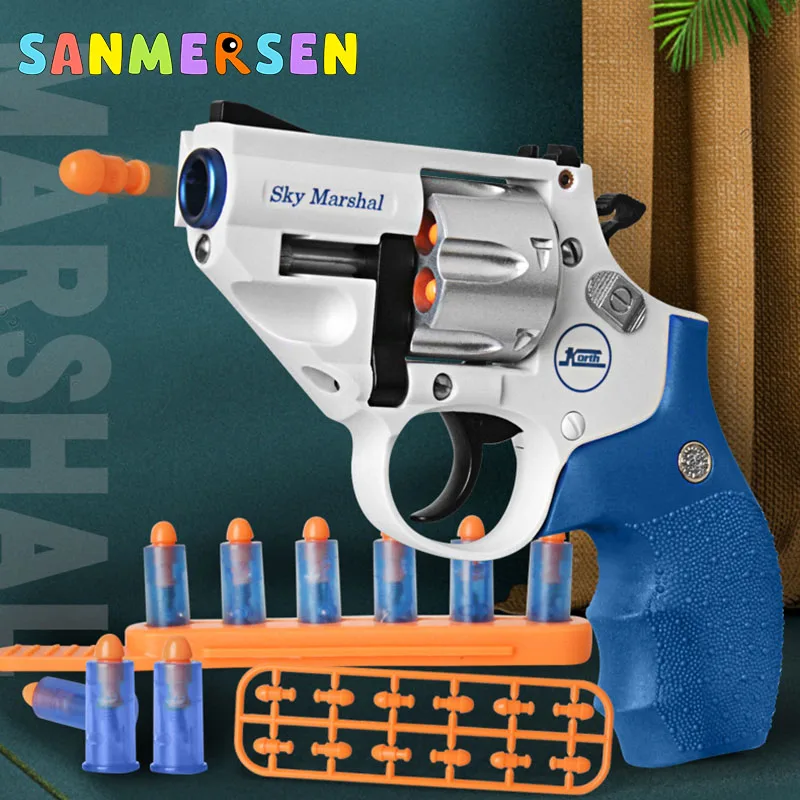 

Ракушка эжекторный револьвер игрушечный пистолет с мягкими пулями пластиковый шар страйкбол пистолет оружие металлический сплав BB Пистолеты для взрослых детей подарок
