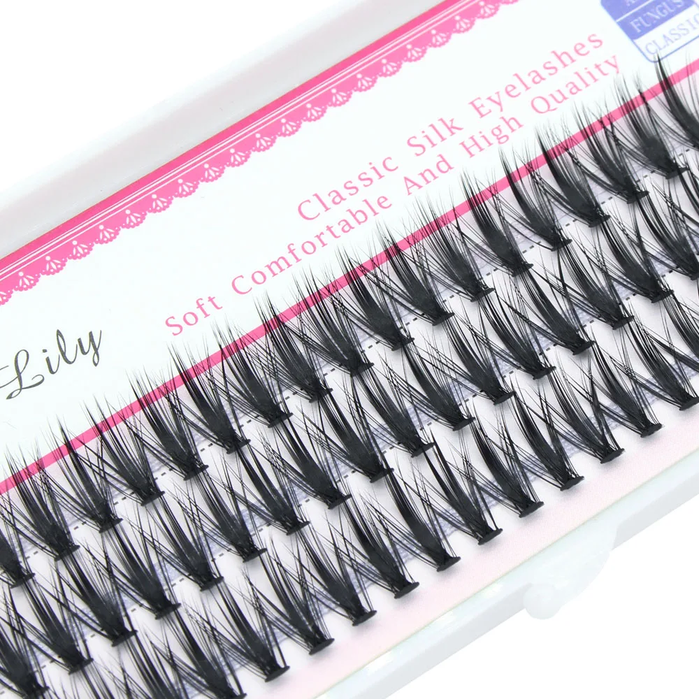 Japan Thick Bundles Makeup Individual Mink EyeLashes 3D Volume Grafting Fake False Black Cluster Eyelash Extension Lash Bunche