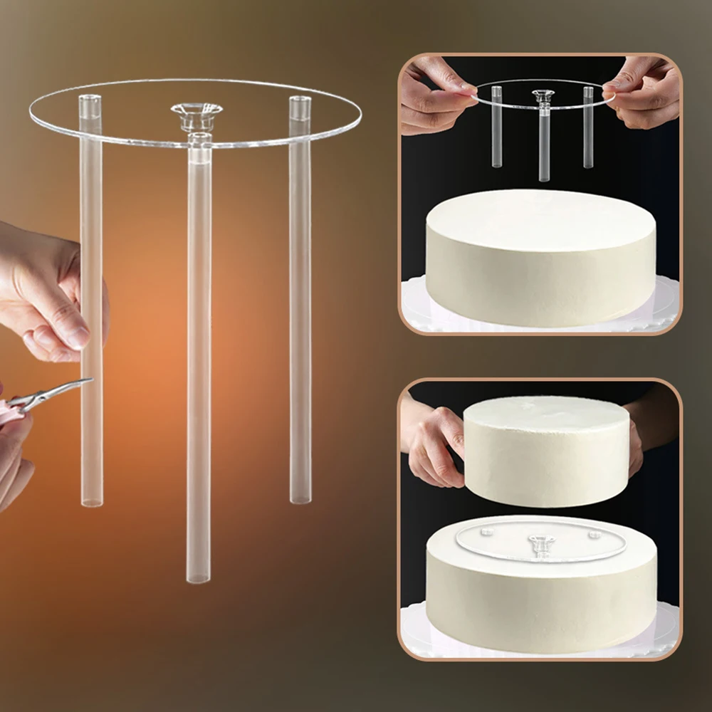 

9/12/16/20Cm Cake Stand Suspended Gasket Support Frame Round Dessert Support Spacer Piling Bracket Baking Tools