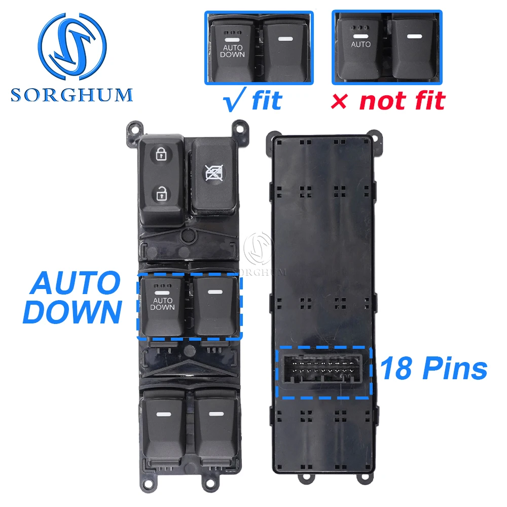 

93570-A7200 93571-A7000 93571-A7100 93581-A7100 Электрический переключатель стеклоподъемника для Kia Cerato K3 Forte 2014 2015 2016 2017 2018