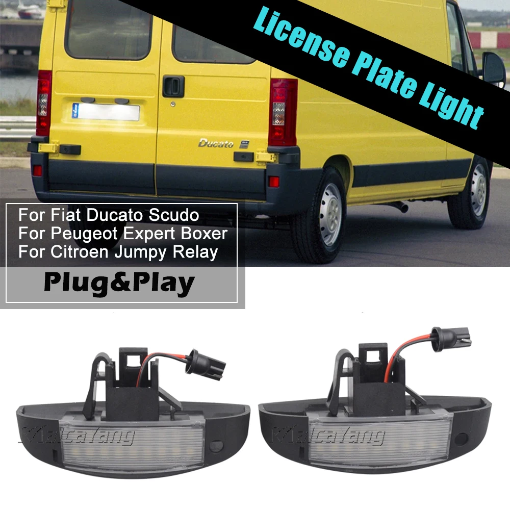 

Для Fiat Ducato Scudo Citroen Jumpy Peugeot Boxer 2 шт. светодиодные фонари номерного знака замена OE номер 1303499808