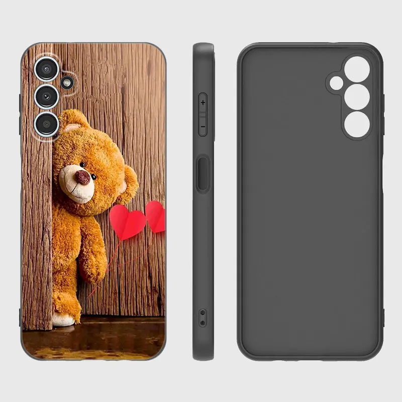 Милый чехол для телефона Тедди Samsung A13 A22 A24 A32 4G A25 A34 A35 A52S A53 A54 A55 A73 5G A12 A14 A15 A23 A31 A33 A50