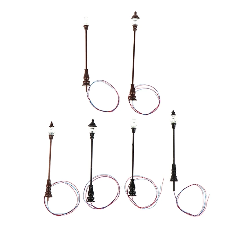 

1:87 Miniature Yard Lights Model LED Street Lamps Landscape Light Decors DropShip