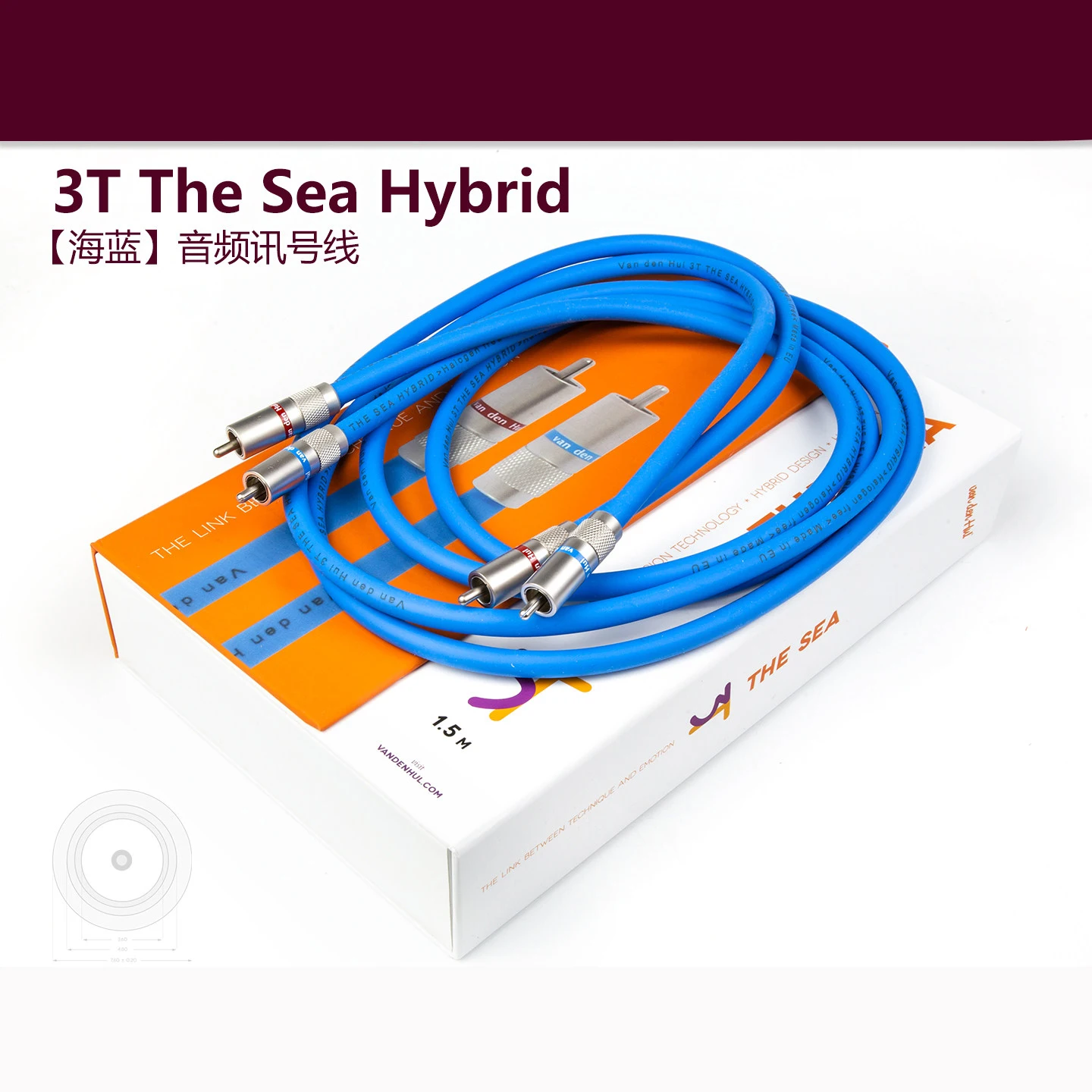 Фото Аудиокабель Van den Hul 3T SEA Blue Sea RCA, Нидерланды №1