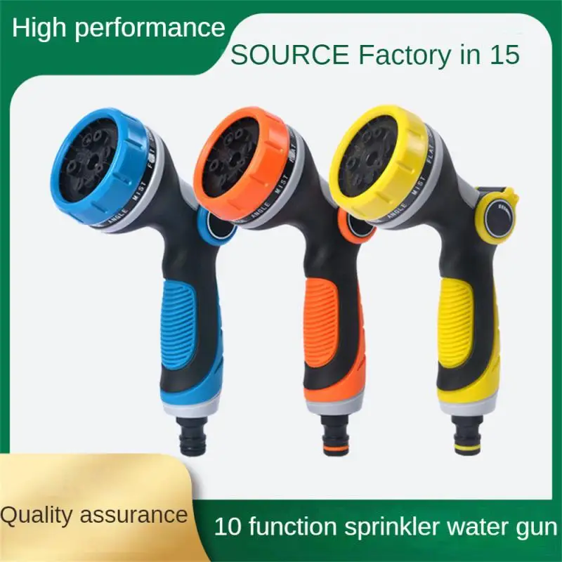 

Water Hose Nozzle Sprayer Thumb Control 10 Modes Garden Sprinkler Heavy Duty Washing Garden Watering Hose Spray Nozzle