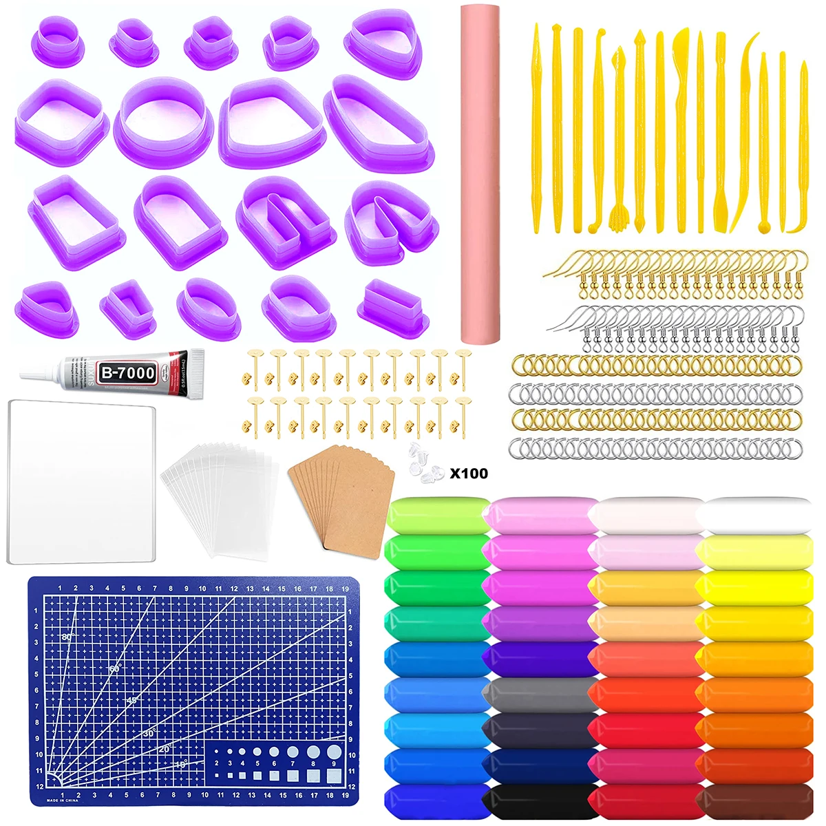 

352pcs DIY Clay Earring Cutters Set for Polymer Clay Jewelry Making Stainless Steel Polymer Clay Cutters Set with Different