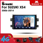 Автомобильное радио Srnubi, Android 10, мультимедийный видеоплеер 2 Din, 4G, Wi-Fi, GPS-навигация, Carplay, DVD, для Suzuki SX4 2006-2011