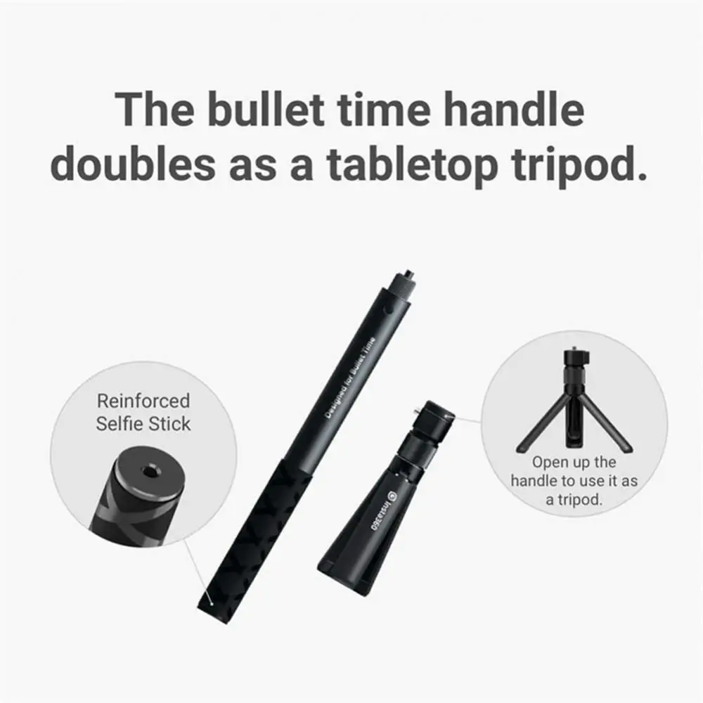 

Rotary Bullet Time Bundle Handle Tripod + 1.1M Hidden Selfie Stick for Insta360 One X/X2/X3 360 Panoramic Camera Accessories Set