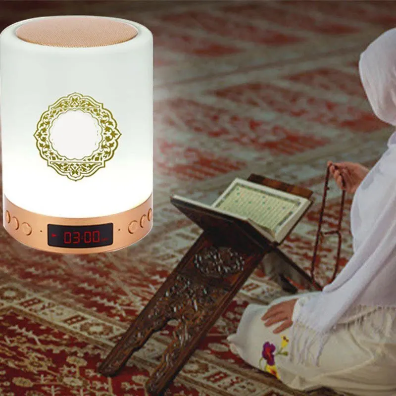 

Smart Speaker Bluetooth Touch Player Alarm Clock Small Night Light Azan Quran Clap Light Bluetooth Speakers
