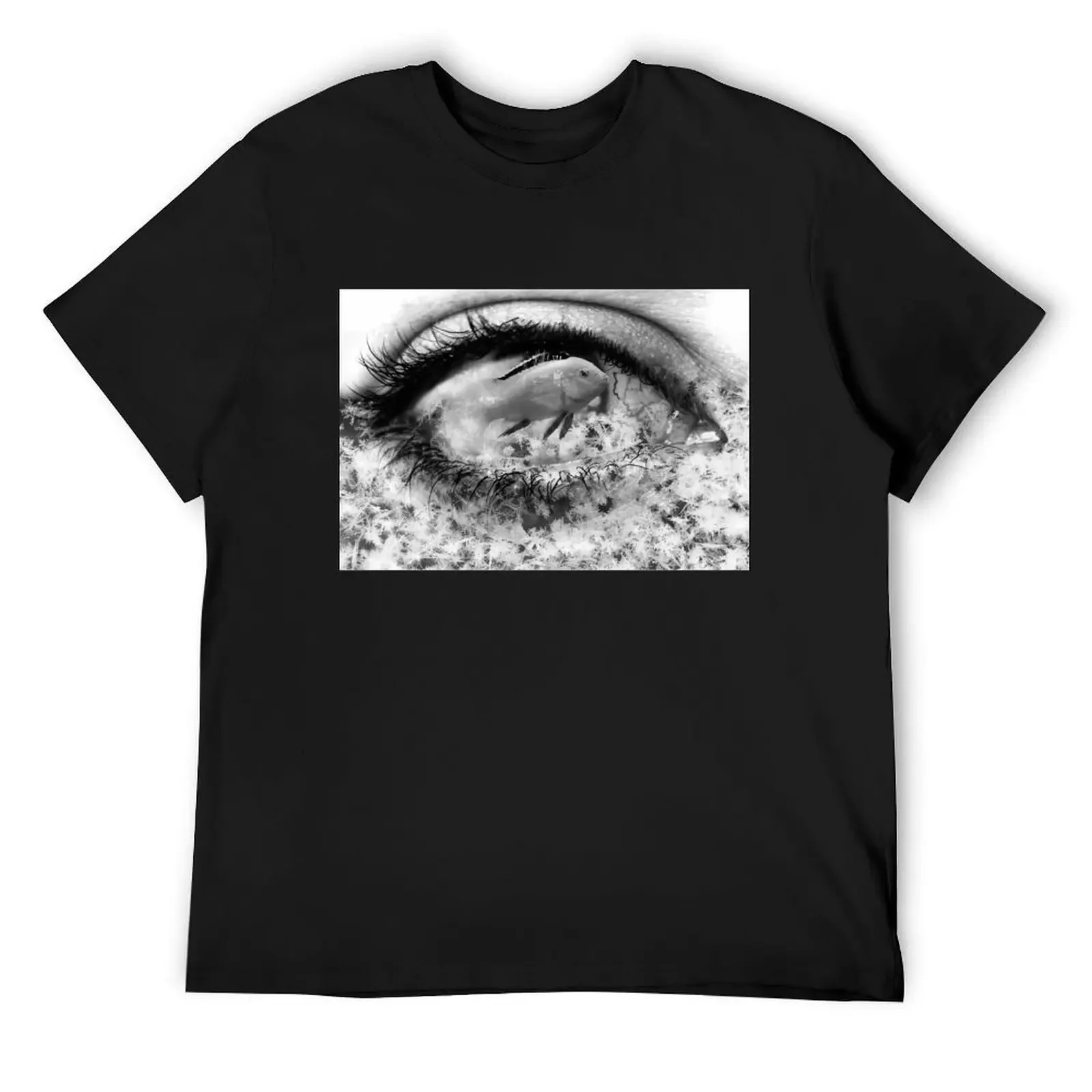 Футболка с холодными глазами и рыбой персонализированная мужская футболка