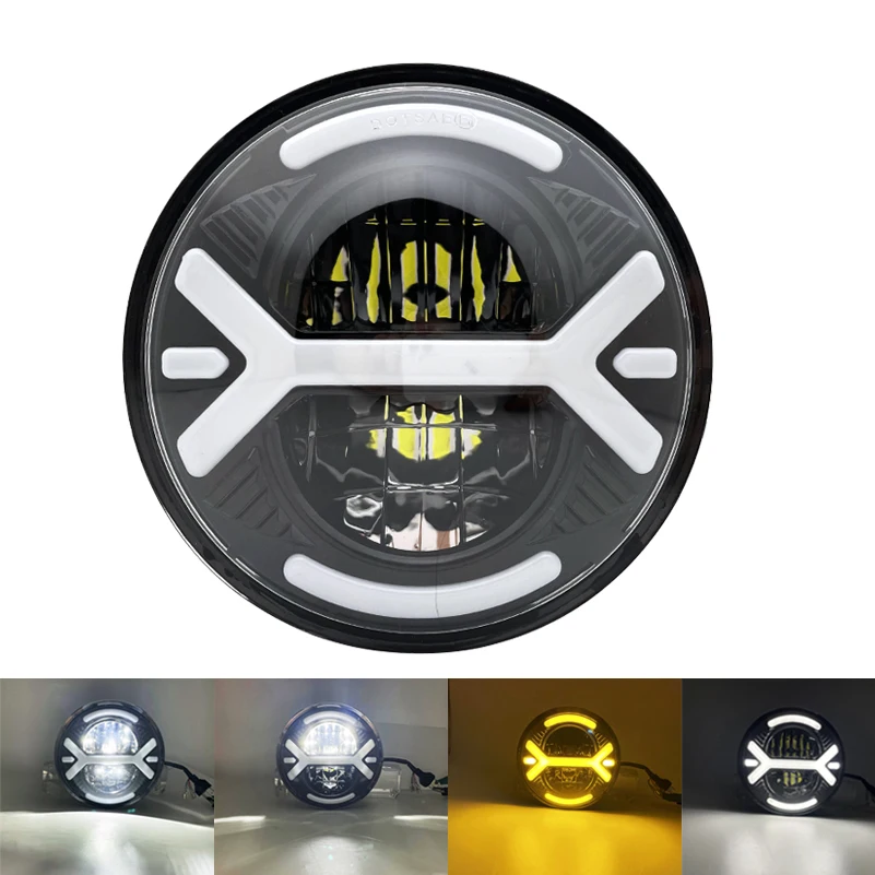 5,75 дюймовые светодиодные фары DRL Angel eyefor Dyna Softail Sportster 883 XL883 FXCW 5 3/4 