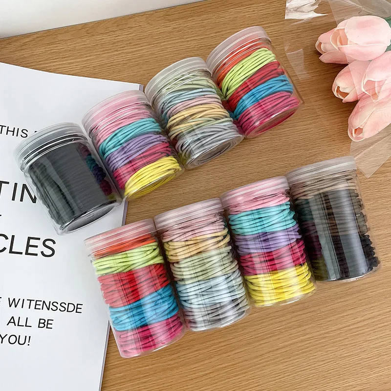 

Seamless Hair Band Solid Color Elastic Hair Tie Scrunchies Girl Women Ponytail Holder rubber band Headwear Accessories Gifts