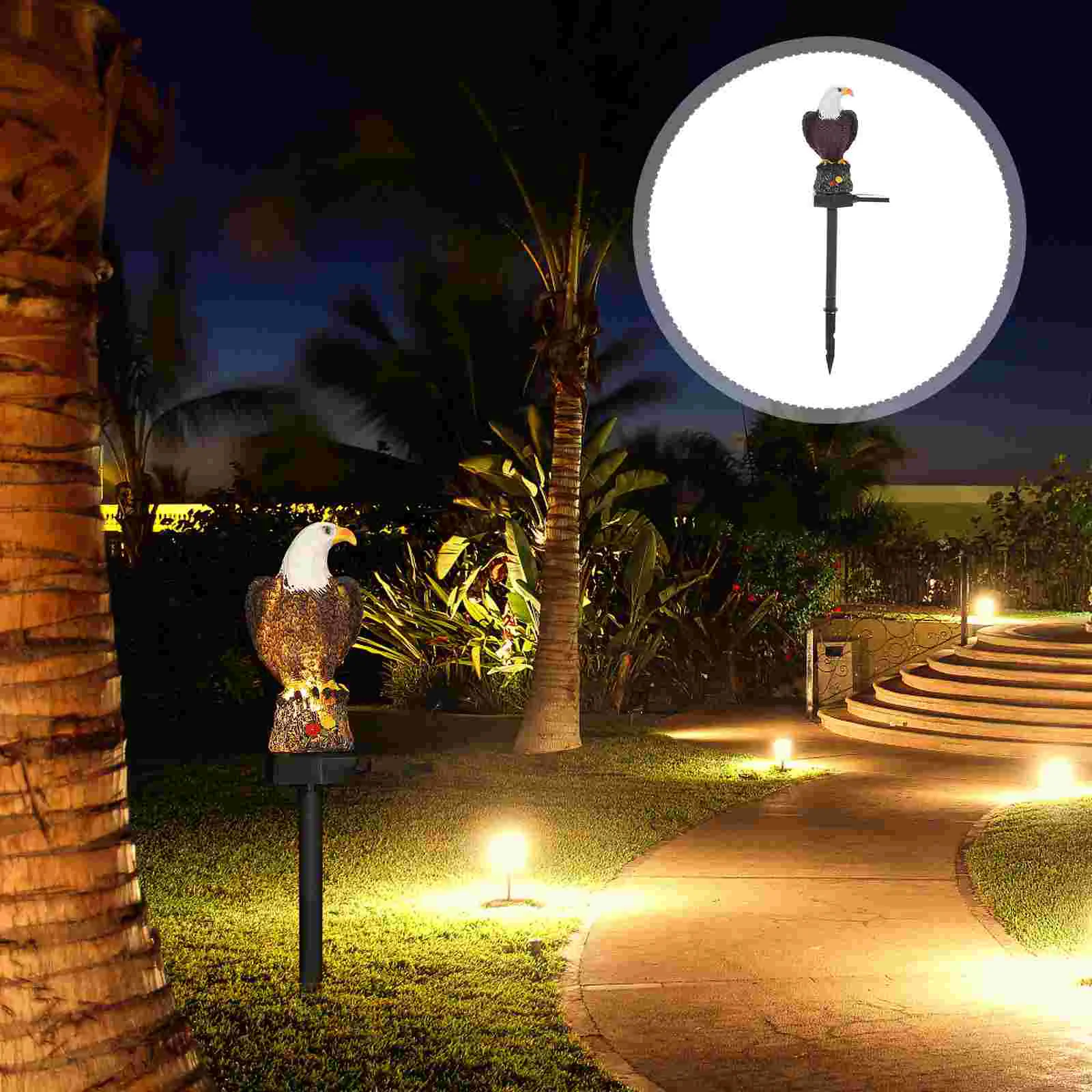 

Lights Creative Exquisite Outdoor Garden Solar Light Garden Pathway Light Solar Yard Eagle Light LED Eagle Yard Lamppost
