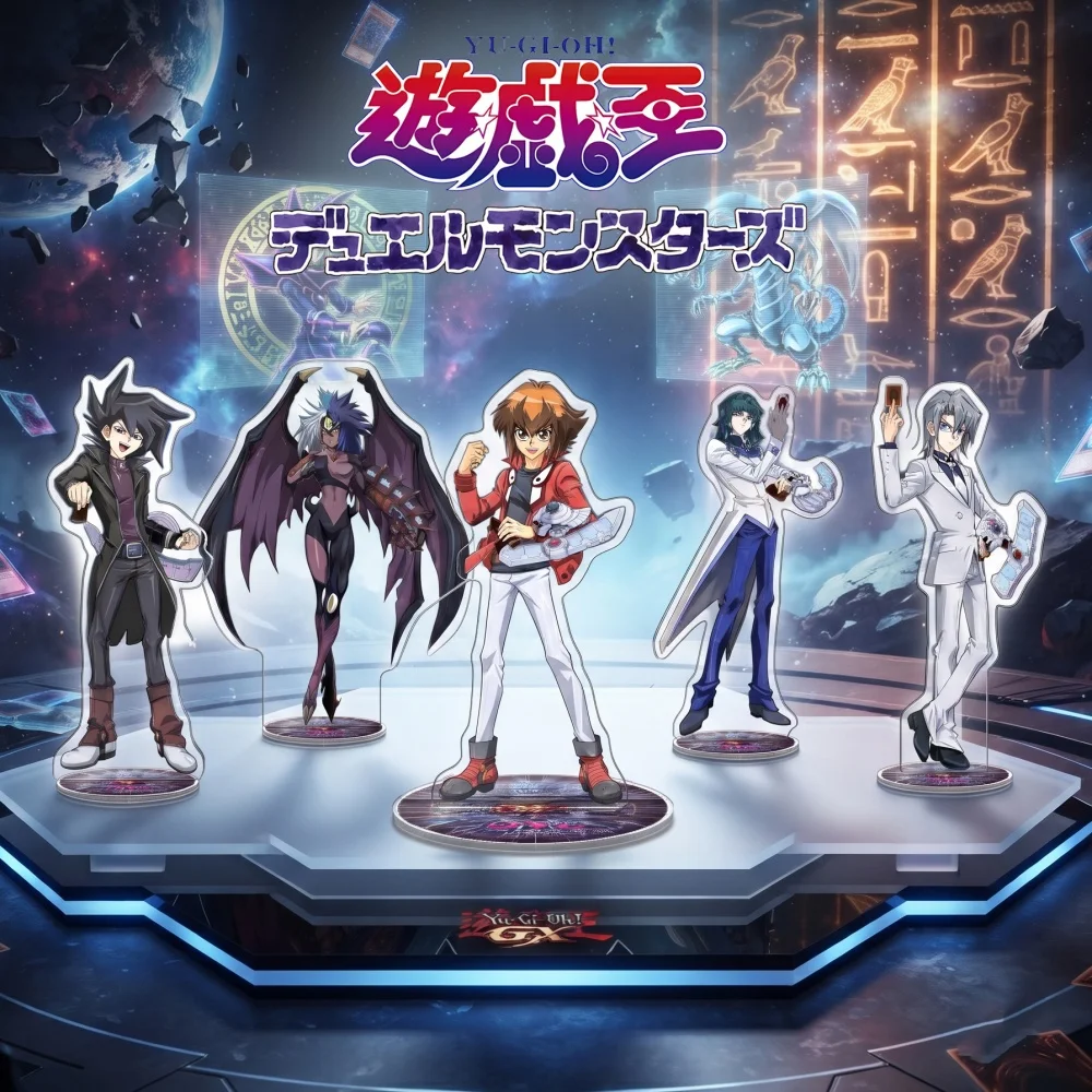 Фото Акриловая подставка-брелок Yu-Gi-Oh GX с Джейденом Юки, Чаззом Принстоном, Алексисом Роудсом, Бастионом Мисавой, декор для рабочего стола, подарок для фанатов. №1