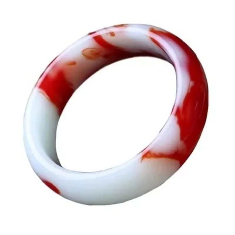 Нефритовый двухцветный браслет