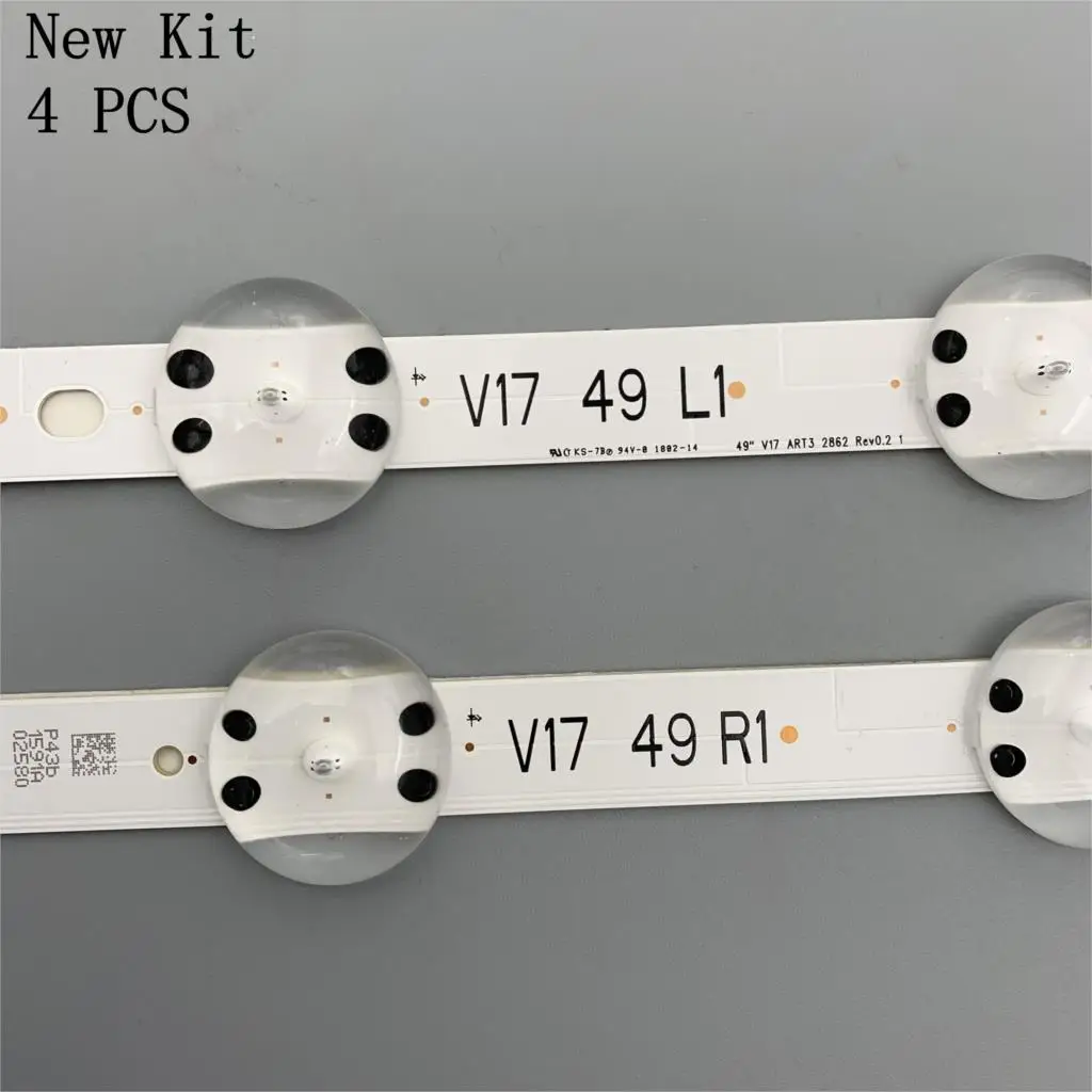LED Backlight strip(4)For LIG49UV340C 49LJ614V 49UJ6525 49UJ6585 49UJ6565 49UJ651V 49UJ670V 49UJ701V V17 49 R1 L1 ART3 2862 2863