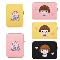 cute tablet case laptop bag girls cartoon pouch 11 13 14 inch korean fashion ipad storage bag sleeve kawaii rabbit liner bags