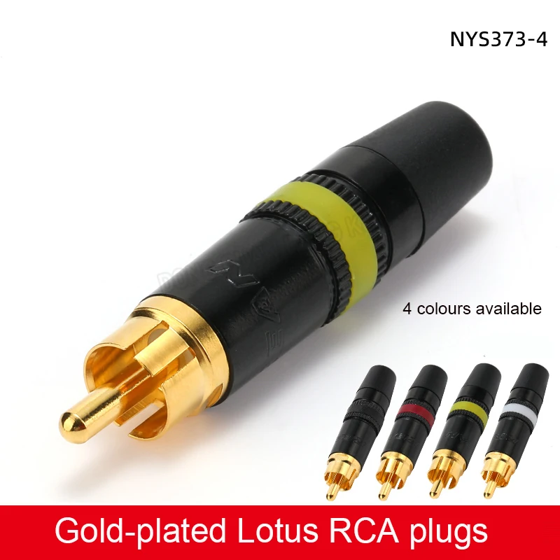 

Audiophile RCA NYS373 Jack Plug Copper Rhodium/Gold Plated RCA Connector For Speaker Terminal Audio Cable Plug Adapters