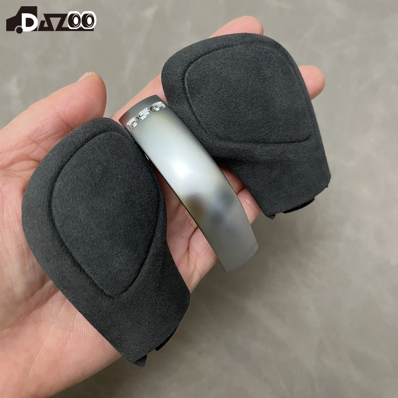 Замшевая кожаная боковая крышка ручки переключения передач с матовым DSG для VW Golf 6