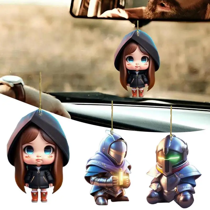 

Автомобильное зеркало заднего вида, украшение, автомобильная подвесная Аниме Фигурка скелета, Автомобильное зеркало заднего вида, украшение на Хэллоуин, аниме подвеска