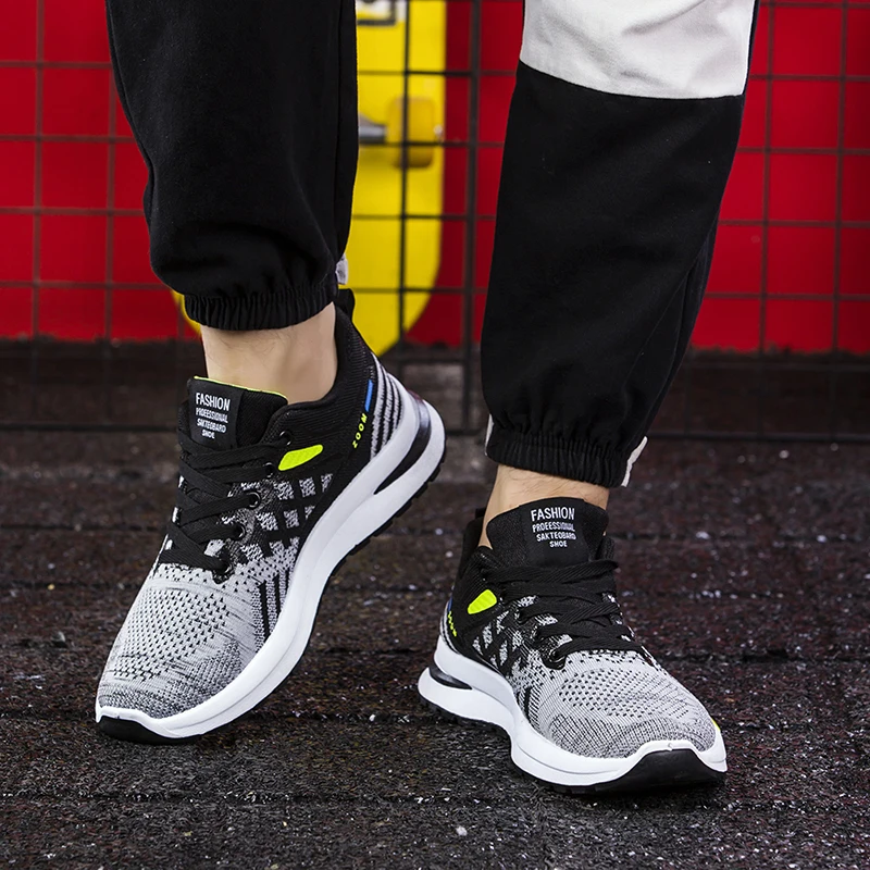 GREENGLIN PROFESSIONAL RUNNING SHOES FOR MEN LIGHTWEIGHT MEN'S DESIGNER MESH SNEAKERS LACE-UP MALE OUTDOOR SPORTS WALKING SHOE