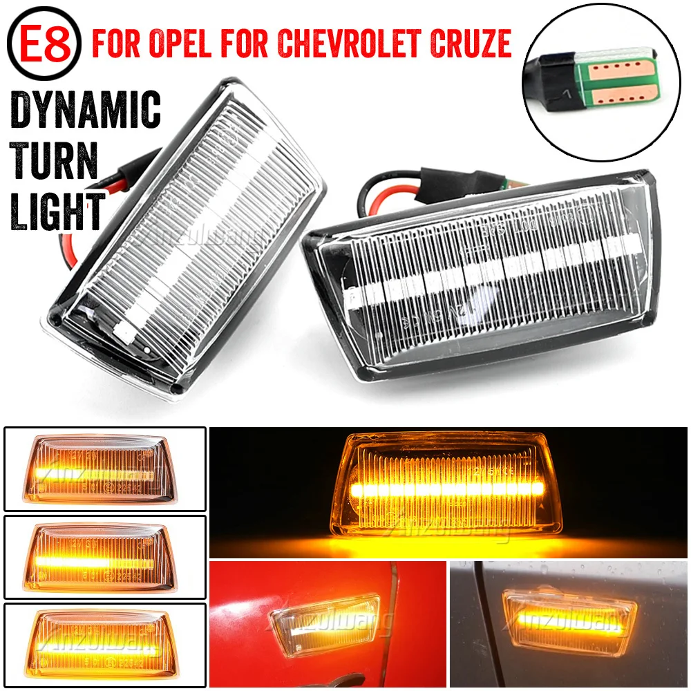 

Dynamic LED Turn Signal Side Marker Indicator Sequential Light For Opel Astra H MK5 Insignia Zafira Corsa D MK4 Meriva Adam