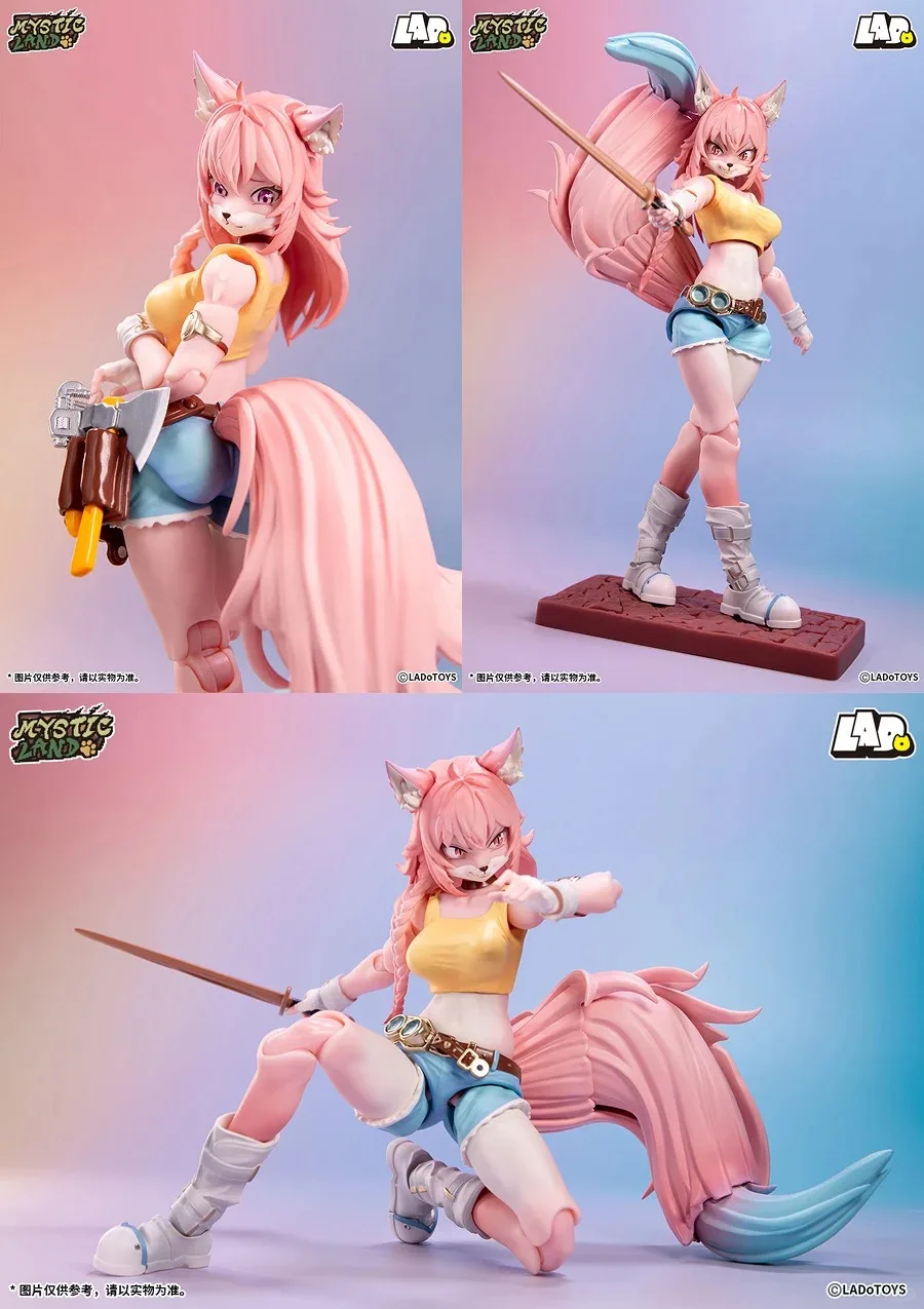 Фото СОВЕРШЕННО НОВЫЙ LADOTOYS 1/12 Magical Continent Candy Land Style Fox Girl Liya Limited Pink Edition Полный набор 6-дюймовых экшн-игрушек №5