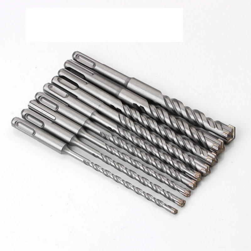 

5-16mm 9Pcs SDS Plus Shank 160mm Electric Hammer Drill Bits Set Cross Type Tungsten Steel Alloy For Masonry Concrete Rock Stone