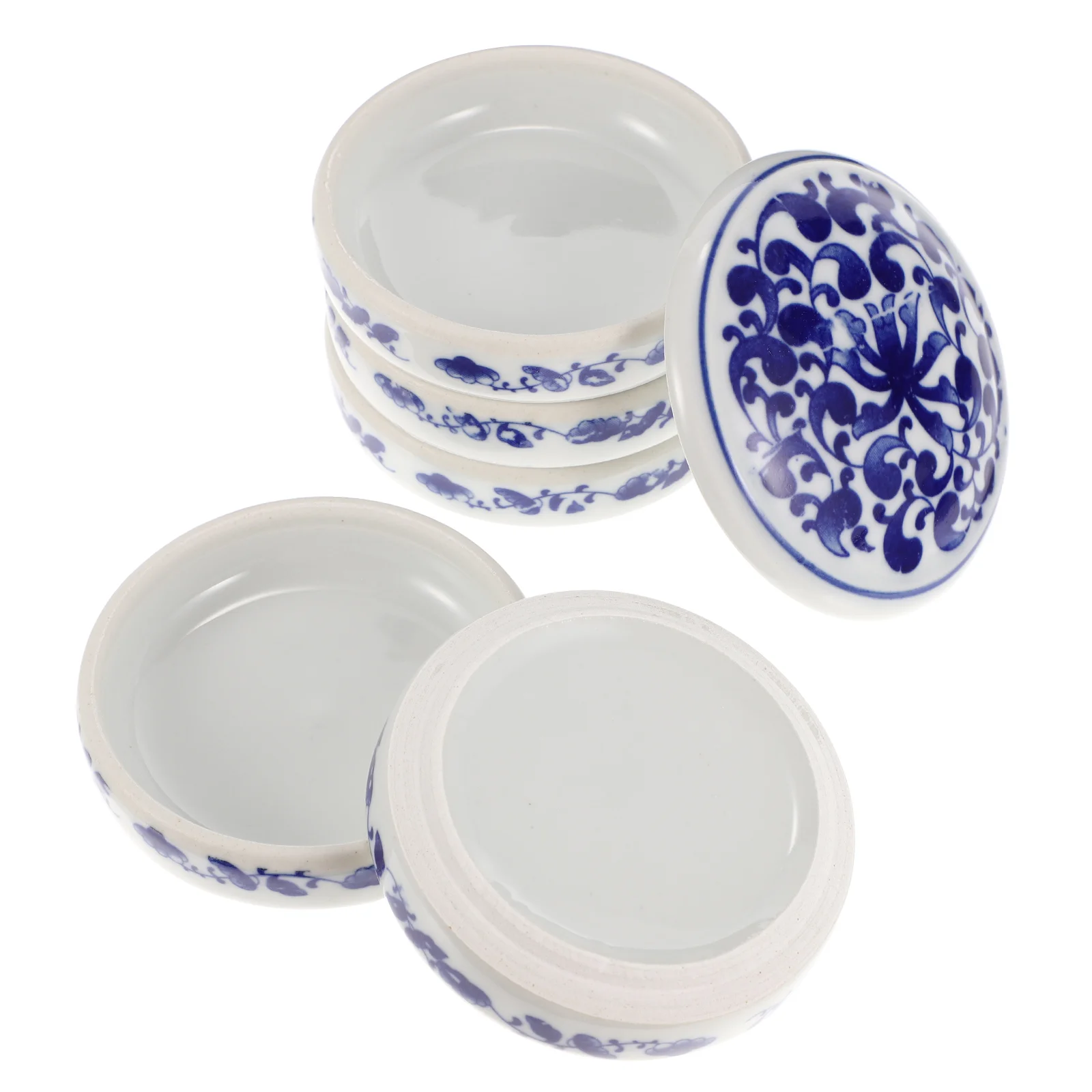 

1 Set Drawing Five Layers Ceramic Watercolor Pigment Tray Ink Dish Ink Plate Paint Trays