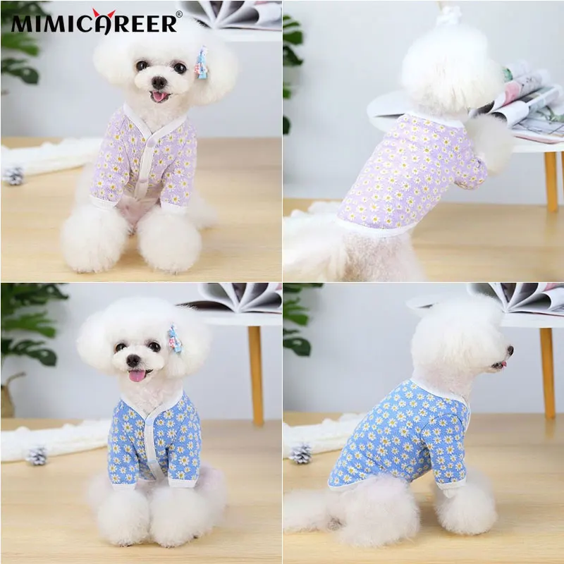 

Dog Costumes Pet New Cat Clothes Daisy Knitted Cardigan Autumn Winte Two-legged Sweater Coat Puppy Clothes Supplies
