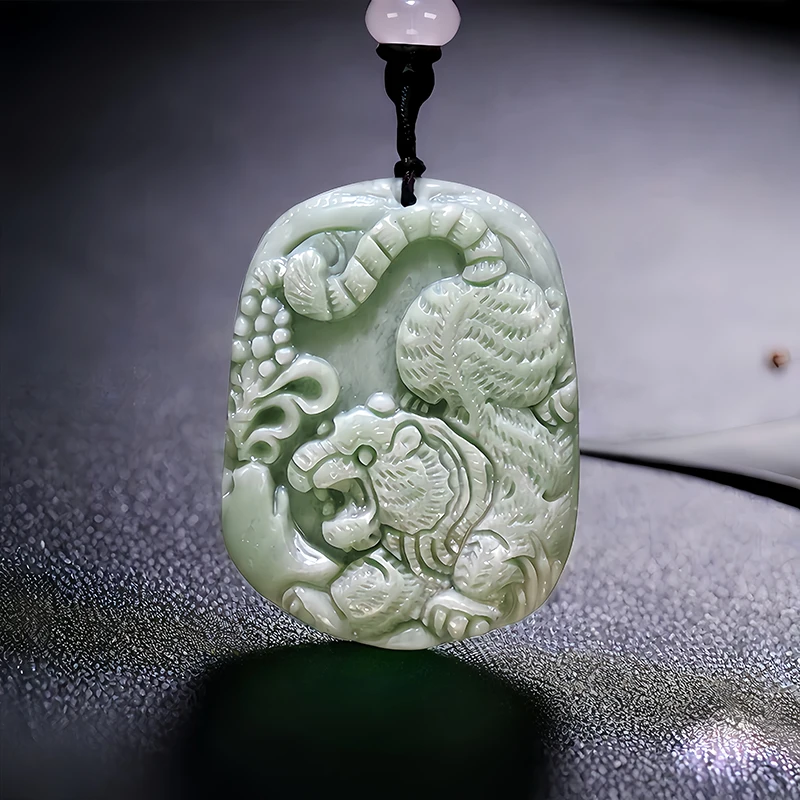 Зеленый Натуральный нефритовый Фотофон винтажные Роскошные китайские